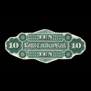 Canada, Royal Canadian Bank, 10 dollars : July 1, 1872