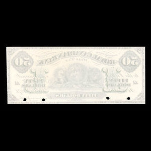 Canada, Royal Canadian Bank, 50 dollars : October 2, 1871
