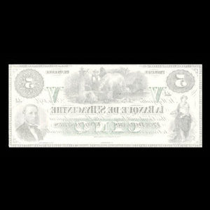 Canada, Banque de St. Hyacinthe, 5 dollars : January 2, 1874