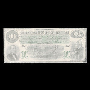 Canada, Banque de St. Hyacinthe, 10 dollars : January 2, 1874