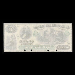 Canada, Banque de St. Jean, 4 dollars : September 1, 1873