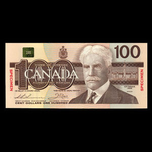 Canada, Bank of Canada, 100 dollars : 1988