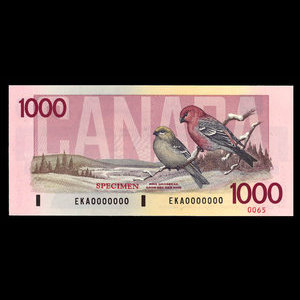 Canada, Bank of Canada, 1,000 dollars : 1988