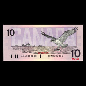 Canada, Bank of Canada, 10 dollars : 1989