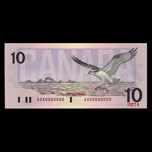 Canada, Bank of Canada, 10 dollars : 1989