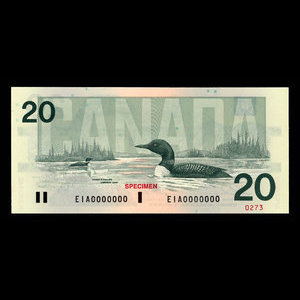 Canada, Bank of Canada, 20 dollars : 1991