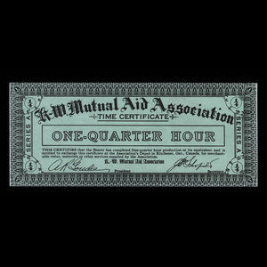 Canada, K.-W. Mutual Aid Association, 1/4 hour : 1935