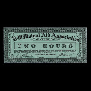 Canada, K.-W. Mutual Aid Association, 2 hours : 1935