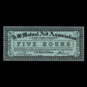 Canada, K.-W. Mutual Aid Association, 5 hours : 1935