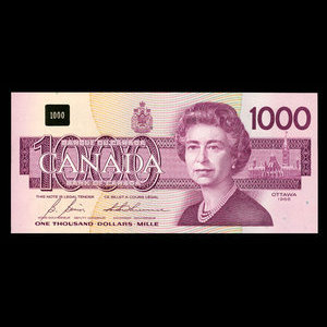 Canada, Bank of Canada, 1,000 dollars : 1988