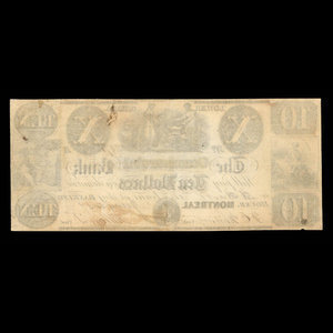 Canada, Commercial Bank (Montreal), 10 dollars : June 1, 1837