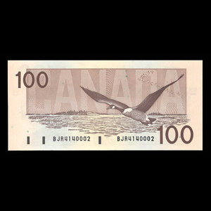 Canada, Bank of Canada, 100 dollars : 1988