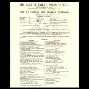 Canada, Bank of British North America, 43 pounds, 18 shillings, 8 pence : December 15, 1886