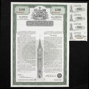 Canada, Government of Canada, 100 dollars : September 15, 1966