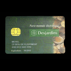 Canada, Caisses Populaires Desjardins, no denomination : August 2002