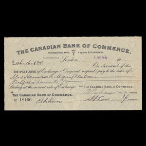Canada, Canadian Bank of Commerce, 46 pounds, 16 shillings, 8 pence : July 5, 1913