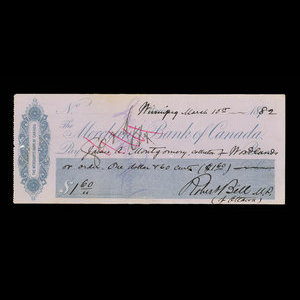 Canada, Merchants Bank of Canada (The), 1 dollar, 60 cents : March 10, 1882