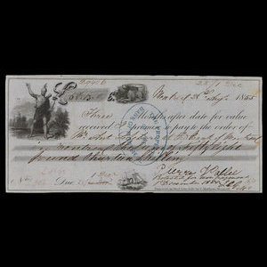 Canada, Bank of Montreal, 58 pounds, 13 shillings : August 28, 1855