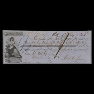 Canada, Bank of Montreal, 1,800 dollars : February 6, 1863