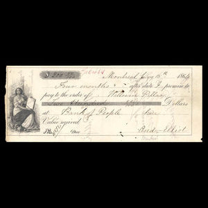 Canada, Bank of Montreal, 200 dollars, 50 cents : June 15, 1864