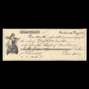 Canada, Bank of Montreal, 54 dollars : January 22, 1863