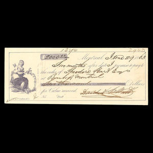 Canada, Bank of Montreal, 2,000 dollars : June 29, 1863
