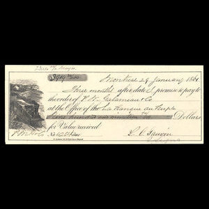 Canada, Banque du Peuple (People's Bank), 919 dollars, 74 cents : January 29, 1861