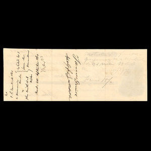 Canada, Molsons Bank, 400 dollars : February 17, 1860