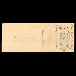 Canada, Molsons Bank, 382 dollars, 7 cents : June 1, 1864