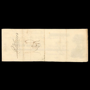 Canada, Molsons Bank, 53 dollars, 10 cents : June 17, 1864
