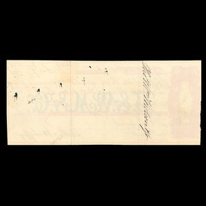 Canada, Molsons Bank, 93 dollars, 25 cents : March 7, 1861