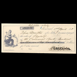 Canada, Commercial Bank of Canada, 2,200 dollars : April 1, 1863