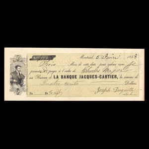 Canada, Banque Jacques-Cartier, 400 dollars : June 5, 1868