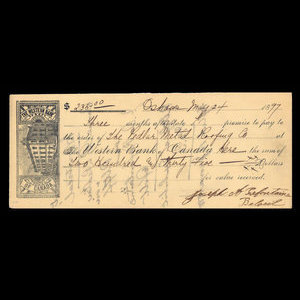Canada, Western Bank of Canada, 235 dollars : May 24, 1897