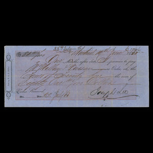 Canada, Bank of Toronto (The), 81 dollars, 45 cents : June 19, 1861