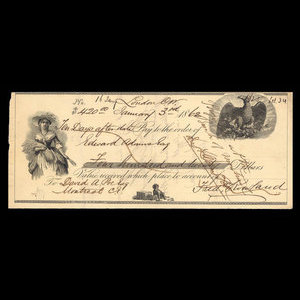 Canada, Fred Rowland, 420 dollars : January 3, 1862