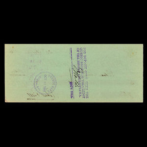 Canada, Bank of Montreal, 7 dollars, 10 cents : October 20, 1896