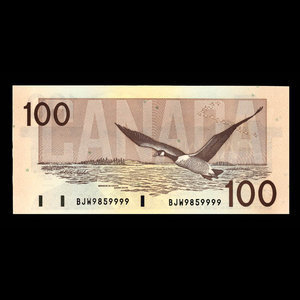 Canada, Bank of Canada, 100 dollars : 1988