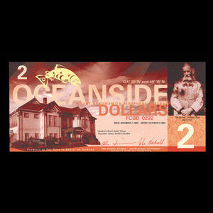 Canada, Oceanside Monetary Foundation, 2 dollars : November 1, 2003