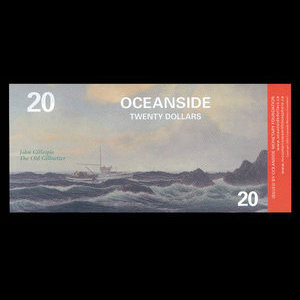 Canada, Oceanside Monetary Foundation, 20 dollars : November 1, 2003