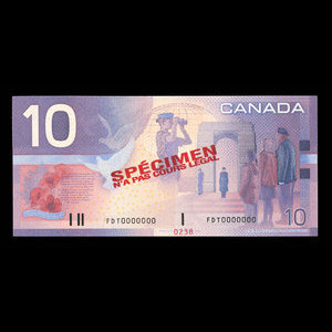 Canada, Bank of Canada, 10 dollars : 2001