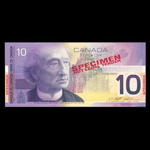 Canada, Bank of Canada, 10 dollars : 2001