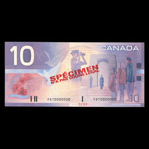 Canada, Bank of Canada, 10 dollars : 2001