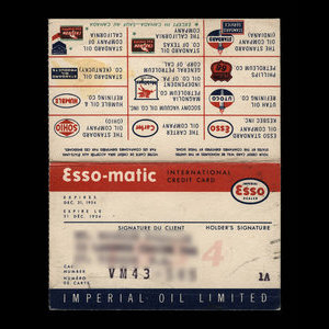 Canada, Esso, no denomination : 1954