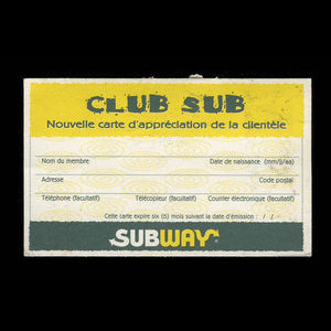 Canada, Subway Restaurant : 1997
