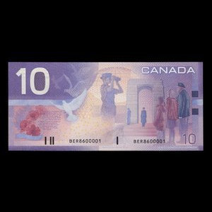 Canada, Bank of Canada, 10 dollars : 2001