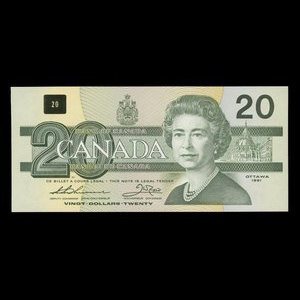 Canada, Bank of Canada, 20 dollars : 1991