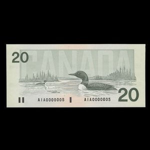 Canada, Bank of Canada, 20 dollars : 1991