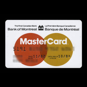 Canada, Bank of Montreal, no denomination : November 1982