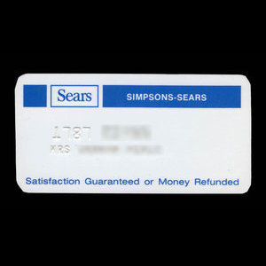 Canada, Simpsons-Sears Limited, no denomination :